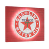 Vintage Texaco Gasoline & Motor Oil Metal Backlit LED Sign – 15" x 18"
